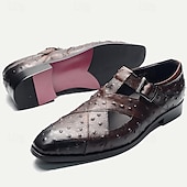cheap Premium Leather Sandals-Men&#039;s Sandals Leather Shoes Fishermen sandals Leather Italian Full-Grain Cowhide Breathable Comfortable Slip Resistant Lace-up Black Coffee