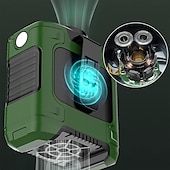 economico Ventilatori-Ventilatore a semiconduttore – Ventilatore turbo ricaricabile portatile trasparente USB con pacchetto di ghiaccio per uso all&#039;aperto