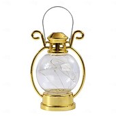 economico Luci decorative Ramadan-Ramadan Silver Line lampada a candela elettronica palmare piccola lampada a cavallo lampada a olio retrò piccola lampada decorativa per feste di festival 1pz