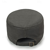 preiswerte Herrenhüte-Unisex Militärmütze Kadettenhut Armeegrün Baumwolle Reise Strand Design Outdoor Urlaub Feste Farbe Einstellbar Modisch