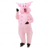 abordables Déguisements pour hommes-Cochon Costume de carnaval Costume Gonflable Déguisements drôles Costumes de famille de groupe d&#039;Halloween Adulte Homme Femme Déguisement drôle Utilisation Soirée Mascarade Carnaval Mascarade Costume