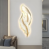 Недорогие Настенные светодиодные светильники-светодиодная лампа живопись смола прецизионная резьба живопись теплая лампа перо 3000k с дистанционным управлением с вилкой европейского стандарта картина на напольной панели минималистская фреска на крыльце диван фон настенная живопись ac220v