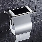 halpa Vessapaperitelineet-WC-paperiteline ruostumatonta terästä kylpyhuoneeseen matkapuhelimen säilytyshyllyllä seinälle 1kpl