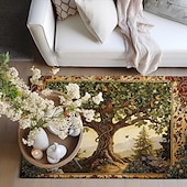 preiswerte Wohn- und Schlafzimmerteppiche-Baum des Lebens, Vintage-Boho-Teppich, Küchenmatte, rutschfeste, ölbeständige Bodenmatte, Wohnzimmerteppich, Innen- und Außenmatte, Schlafzimmerdekoration, Badezimmermatte, Eingangsteppich, Fußmatte