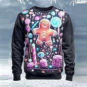 economico brutti maglioni da uomo-maglione natalizio brutto maglioni da uomo rock fiocco di neve pan di zenzero pullover maglione maglieria maglia capodanno maglione esterno quotidiano vacanza manica lunga girocollo autunno inverno