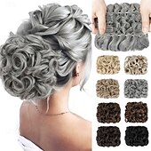 ieftine Meșe-coc dezordonat piesa de par chignon scrunchie piepteni usor elastic piepteni in chignon posturi pentru femei