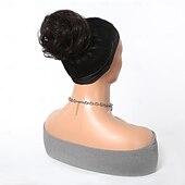 abordables Chignons-chignons Chignon Cheveux Synthétiques Pièce de cheveux Extension des cheveux Ondulé Boucle rebondissante Soirée du quotidien Usage quotidien Noir naturel #1B