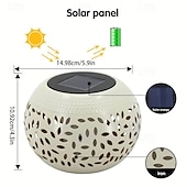 baratos Luzes e lanternas de caminho-Mesa solar ao ar livre luzes do jardim dança cintilação chama lâmpada retro lâmpada de metal para pátio jardim caminho quintal decoração iluminação 1x