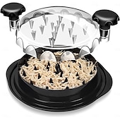 voordelige Fruit- &amp; Groentebenodigdheden-kippenversnipperaar, 30 cm zichtbare vleesversnipperaars tool twist met aparte plaat, grote kippenversnipperaar machine - ergonomische handgreep, vaatwasmachinebestendig, antislip, hittebestendig, bpa-vrij