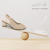 ieftine Pantofi casual dama-Pentru femei Tocuri Mărime Plus Size Pantofi Flyknit Nuntă În aer liber Birou Dungi Cataramă Blocați călcâiul Vârf ascuțit Modă Clasic Confortabili Plimbare Croșet Loafer Migdală Negru Galben