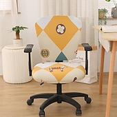 olcso Irodai szék borítója-irodai szék huzat számítógép íróasztal szék huzatok sztreccs spandex pormentes univerzális osztott forgó forgó szék huzatvédő 2 db-os készlet,irodai ajándék nőknek férfiaknak