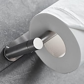 halpa Vessapaperitelineet-pyörivä taitettava wc-paperiteline itsekiinnittyvä helppo asennus 304 ruostumattomasta teräksestä valmistettu pehmopaperiteline, mattamusta viimeistely