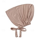 cheap Arabian Muslim-Muslim Underscarf Women Veil Hijab Bonnet Solid Color Scarf Turbans Head scarves For Female Hijab Cap Islamic Hat Turbante Mujer