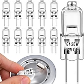 economico Luci LED bi-pin-10 lampadine alogene bi-pin g4 12v 20w dimmerabili 3000k bianco caldo per lampadari a disco sottopensile illuminazione paesaggistica