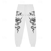 preiswerte Sweatpants-Herren Punk Gothic Schlange Jogginghose Trainingshose Jogginghose Jogger Hosen Hose 3D-Druck Mittlere Taillenlinie Party Strasse Urlaub Frühling Herbst Regular Fit Mikro-elastisch