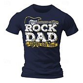 baratos Camiseta gráfica masculina-Homens Instrumento Musical Camiseta T-shirt Algodão Manga Curta Gráfico Camisa Preto Azul Escuro Camiseta confortável Esportes Feriado Roupas de estilistas