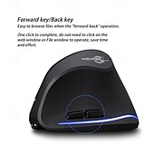 cheap Mice-ZELOTES F-35 Wireless 2.4GHz Rechargeable Vertical Mice 6 Buttons 2400 DPI Adjustable Ergonomic Optical Gaming Computer Mouse