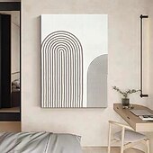 billiga Abstrakta målningar-handmålad 3d väggkonst blå minimalism texturmålning handgjord blå väggkonst blå texturerad oljemålning väggkonstmålning stor blå abstrakt knivmålning redo att hänga eller duk