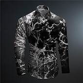 economico Geometrica-Per uomo 3D Print Geometrica Camicia con bottoni Camicie stampate Manica lunga Sottoculturale Da mare Feste Strada Primavera estate Collo ripiegabile Stampa Bottone giù Rosso Blu Viola Verde Grigio