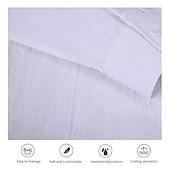 cheap Business Casual-Men&#039;s Shirt Linen Shirt Chinese Collar Shirt Mandarin Collar Shirt Summer Shirt Beach Shirt Plain Vacation Street Black White Yellow Pink Long Sleeve Band Collar Summer Clothing Apparel Front Pocket