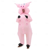 abordables Déguisements pour hommes-Cochon Costume de carnaval Costume Gonflable Déguisements drôles Costumes de famille de groupe d&#039;Halloween Adulte Homme Femme Déguisement drôle Utilisation Soirée Mascarade Carnaval Mascarade Costume