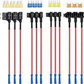 cheap Vehicle Repair Tools-12 Pack 12V Car Fuse Tap 4 Types ATO ATC ATM APM Fuse Holder for Cars Trucks &amp; Boats