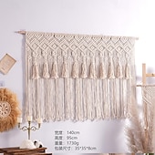 levne Nástěnné tapiserie-macrame závěs na zeď macrame záclonový závěs na okenní dveře boho macrame nástěnný gobelínový dekor se střapcem