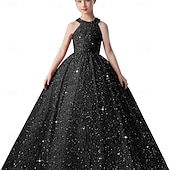 preiswerte Kleider für die Blumenmädchen-kinderkleidung Mädchen Blumenmädchen Kleid Party Kleid Feste Farbe Ärmellos Formal Leistung Hochzeit Gitter Prinzessin Süß Gitter Mitte der Wade Etuikleid Tüll-Kleid Blumenmädchenkleid Sommer