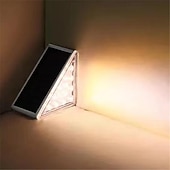 abordables Éclairage paysager-Lampe de marche solaire étanche IP67 pour l&#039;extérieur, éclairage d&#039;escalier extérieur, conception de lentilles LED, lumière d&#039;escalier antivol super brillante, éclairage de décoration pour jardin,