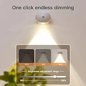 ieftine Puck Lights-lumină cu led fără fir pentru imagini cu telecomandă aplice de perete cu led senzor de mișcare lumină de noapte tri-color cu reglaj continuu lampa de perete ambientală apus de soare lampă de afișare cu evidențiere reglabilă pentru portretul cadru