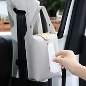 halpa Järjestelyratkaisut-auto pu nahkainen pehmopaperikassi pehmopaperipidike keinonahkainen pehmopaperin säilytysauto laukku perhematkan järjestäjä auton koristelu