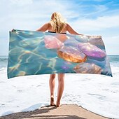 abordables ensembles de serviettes de plage-Serviette de plage à motif pièce d&#039;or, serviettes de plage pour voyage, serviette à séchage rapide pour nageurs, serviettes de plage résistantes au sable pour femmes, hommes, filles, enfants,
