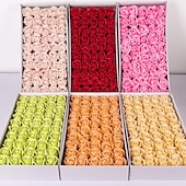 economico Regalo per la festa della mamma per le donne-11 fiori di sapone testa di fiore sapone fiore rosa con base simulazione fiore acqua fiore festival della dea del Vietnam