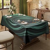 cheap Tablecloth-Whirlpool Print Rectangle Tablecloth Waterproof Rectangular Table Cloth  for Kitchen Dining