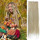 economico Capelli all&#039;uncinetto-paraglame 24 pollici ombre miele biondo estensioni dreadlock dreadlocks intrecciati sintetici single ended estensioni dreadlock falsi per le donne