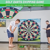 economico Accessori e attrezzatura da golf-Il set da gioco per scheggiature da golf include un tappetino da gioco adesivo da 6x6 piedi, giochi da golf n&#039;stick con palline da golf chip n&#039;stick - bersagli con tappetino per scheggiature