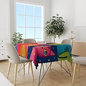 baratos Toalhas de Mesa-toalhas de mesa de animais para reunião familiar, mesa de jantar