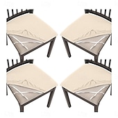 cheap Dining Chair Cover-4 Pcs Stretch Jacquard Seat Covers for Dining Room  Chair Cushion Cover, Removable Washable Dining Chair Covers Anti-Dust Dining Room Chair Covers Seat Cushion Slipcovers