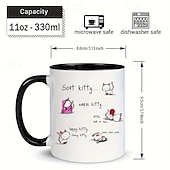 ieftine Cupe &amp; Căni-1 cană amuzantă pentru pisici cană de cafea cadou amuzant cadou de inspirație cadou de zi de naștere favoare de petrecere decor de vacanță cadou de vacanță cadou pentru prieteni 11 oz