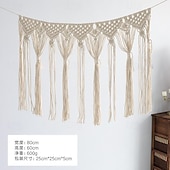 levne Nástěnné tapiserie-macrame závěs na zeď macrame záclonový závěs na okenní dveře boho macrame nástěnný gobelínový dekor se střapcem