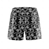 cheap Animals &amp; Birds-Men&#039;s Dragon Swim Shorts Board Shorts Swimming Trunks Mid Waist Punk &amp; Gothic Vacation Party Holiday Drawstring with Mesh lining Elastic Waist Designer Clothing Apparel