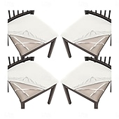 cheap Dining Chair Cover-4 Pcs Stretch Jacquard Seat Covers for Dining Room  Chair Cushion Cover, Removable Washable Dining Chair Covers Anti-Dust Dining Room Chair Covers Seat Cushion Slipcovers
