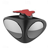 abordables Accesorios para el exterior-Espejo convexo lateral giratorio de 360 grados para coche, espejo convexo de punto ciego para coche, espejo retrovisor de seguridad para estacionamiento, espejo exterior automático