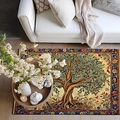 preiswerte Wohn- und Schlafzimmerteppiche-Baum des Lebens, Vintage-Boho-Teppich, Küchenmatte, rutschfeste, ölbeständige Bodenmatte, Wohnzimmerteppich, Innen- und Außenmatte, Schlafzimmerdekoration, Badezimmermatte, Eingangsteppich, Fußmatte