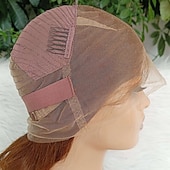 economico Parrucche lace 360-Parrucca in capelli umani castani 4#, parrucca in pizzo 360, parrucca in pizzo con capelli umani ondulati, densità 150%