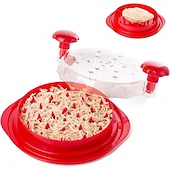 voordelige Fruit- &amp; Groentebenodigdheden-kippenversnipperaar, 30 cm zichtbare vleesversnipperaars tool twist met aparte plaat, grote kippenversnipperaar machine - ergonomische handgreep, vaatwasmachinebestendig, antislip, hittebestendig, bpa-vrij