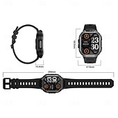 cheap Smart Watches-696 DM63 Smart Watch 2.13 inch 4G LTE Cellular Smartwatch Phone Bluetooth 4G Pedometer Call Reminder Heart Rate Monitor Compatible with Android iOS Men GPS Hands-Free Calls with Camera IP 67 48mm