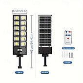 זול פנסי רחוב-1 pc 100 W אורות ופנסים של נתיב מונע בחשמל סולרי לבן חם 24 V 504 LED חרוזים