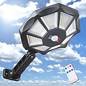 זול פנסי רחוב-אורות סולאריים חיצוניים 168 led 6500k פוד אור מהחשכה ועד עלות השחר, אורות חניה אטומים למים ip66 עם חיישן תנועה