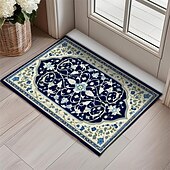 preiswerte Fußmatten-Vintage-Ramadan-Druck, Fußmatte, Fußmatten, waschbare Teppiche, Küchenmatte, rutschfester, ölbeständiger Teppich, Innen- und Außenmatte, Schlafzimmerdekoration, Badezimmermatte, Eingangsteppich